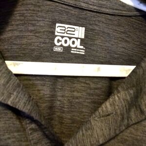 32 Degrees Cool Gray Polo Shirt Men's Medium